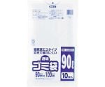 透明ゴミ袋（再生原料タイプ）90L　（10枚入）　U-90