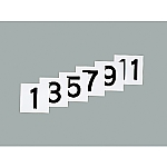 スチールケース用札 KS-B札（1）黒 1組（6枚入）　228021