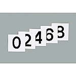 スチールケース用札 KS-B札（2）黒 1組（5枚入）　228023