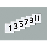スチールケース用札 KS-D札（1）黒 1組（6枚入）　228041
