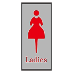 トイレプレート　「Ladies」　トイレ-340-2　206052