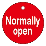 バルブ開閉札　｢Normally　open｣　特15-132　151120