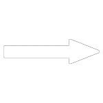 配管識別方向表示ステッカー 「→（白）」 貼矢85 1組（10枚入）　193585