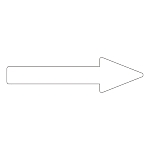 配管識別方向表示ステッカー 「→（白）」 貼矢86 1組（10枚入）　193686