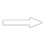 配管識別方向表示ステッカー 「→（白）」 貼矢88 1組（10枚入）　193888