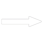 配管識別方向表示ステッカー 「→（白）」 貼矢89 1組（10枚入）　193189
