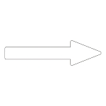 配管識別方向表示ステッカー 「→（白）」 貼矢90 1組（10枚入）　193290