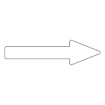 配管識別方向表示ステッカー 「→（白）」 貼矢91 1組（10枚入）　193391