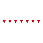 三角旗付標識ロープ（トラロープ）　赤無地タイプ　ロープ-100　281100