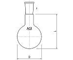 一ツ口フラスコ　50mL　15/35　3100-050-2L