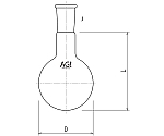 一ツ口フラスコ　3000mL　45/50　3100-3-8L