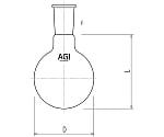 短首フラスコ　1000mL　19/38　3102-1-3L