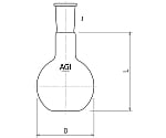 平底フラスコ　50mL　15/35　3104-050-2L