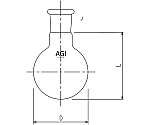 セミ・ミクロフラスコ　50mL　15/20　3102-050-1M