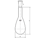 ケルダールフラスコ　100mL　24/40　3212-100-4L