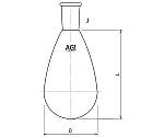 ロータリーナスフラスコ　1000mL　24/40　3216-1-4L