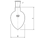 セミ・ミクロ梨フラスコ　10mL　15/20　3230-010-1M