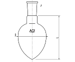 梨フラスコ　50mL　19/38　3230-050-3L