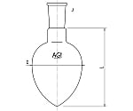 梨フラスコ　2000mL　29/42　3230-2-5L