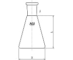 三角フラスコ　50mL　19/38　3250-050-3L