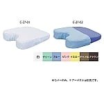 ケアーバスト用綿製カバー マクラ幅42×奥行50×高さ3/11cm 白　C-27-01