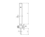 クロマトカラム(フィルター付)　PTFEコック付　　3810-15/1400