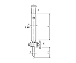 ジョイント付クロマトカラム(コック付)　3812-40/300-5L