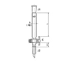 ジョイント付クロマトカラム(PTFEコック付)　3822-50/500-5L