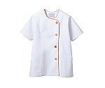 調理衣 レディス 半袖 白／オレンジ　1-042 L