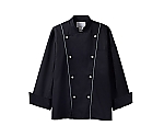 コックコート 兼用 長袖 黒／グレー　6-907 M