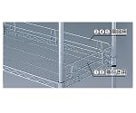 ワイヤーラック　スチール棚用こぼれ止め 奥行き45.7cm用　61-65-10-2