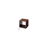 木製ディスプレイボックス　ブラウン　20cm角　61-798-71-1