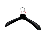 プラスチック製ジャケット用ハンガー 黒 W42.5cm 入数10本　61-760-49-2