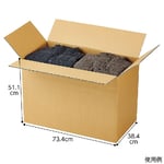 ダンボールケース　73.4×38.4×51.1（36.1・41.1）cm　入数10枚　61-318-1-20