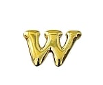 ゴールド文字 小 W　ABG15-W