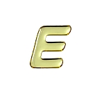 ゴールドメタル文字 E 35mm×1mm　GM35-E