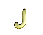 ゴールドメタル文字 J 35mm×1mm　GM35-J