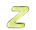 ゴールドメタル文字 Z 60mm×1mm　GM60-Z