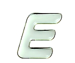 シルバーメタル文字 E 60mm×1mm　SM60-E