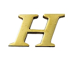 真鍮ゴールド文字 大文字 H　QL20-H