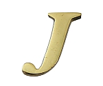 真鍮ゴールド文字 大文字 J　QL20-J