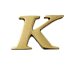 真鍮ゴールド文字 大文字 K　QL20-K