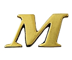 真鍮ゴールド文字 大文字 M　QL20-M