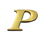 真鍮ゴールド文字 大文字 P　QL20-P