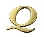 真鍮ゴールド文字 大文字 Q　QL20-Q