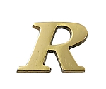 真鍮ゴールド文字 大文字 R　QL20-R