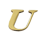真鍮ゴールド文字 大文字 U　QL20-U