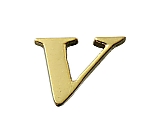 真鍮ゴールド文字 大文字 V　QL20-V