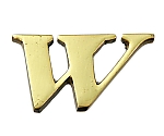 真鍮ゴールド文字 大文字 W　QL20-W