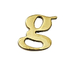 真鍮ゴールド文字 小文字 g　QS20-G